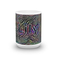 Load image into Gallery viewer, Lily Mug Dark Rainbow 15oz front view