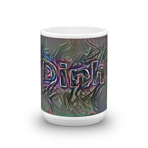 Dinh Mug Dark Rainbow 15oz front view