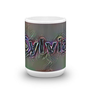 Sylvia Mug Dark Rainbow 15oz front view