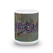 Load image into Gallery viewer, Janette Mug Dark Rainbow 15oz front view