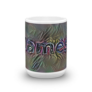 James Mug Dark Rainbow 15oz front view