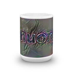 Phuong Mug Dark Rainbow 15oz front view