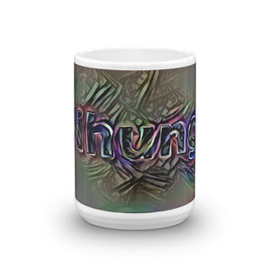 Nhung Mug Dark Rainbow 15oz front view