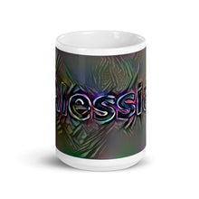 Load image into Gallery viewer, Alessia Mug Dark Rainbow 15oz front view