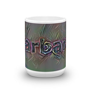 Barbara Mug Dark Rainbow 15oz front view