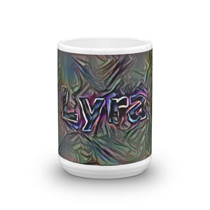 Lyra Mug Dark Rainbow 15oz front view