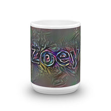 Load image into Gallery viewer, Zoey Mug Dark Rainbow 15oz front view