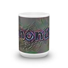 Load image into Gallery viewer, Rhonda Mug Dark Rainbow 15oz front view