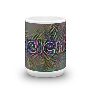 Helena Mug Dark Rainbow 15oz front view