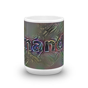 Amandla Mug Dark Rainbow 15oz front view