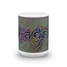 Load image into Gallery viewer, Meadow Mug Dark Rainbow 15oz front view