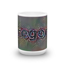 Load image into Gallery viewer, Gregory Mug Dark Rainbow 15oz front view