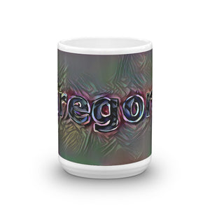 Gregory Mug Dark Rainbow 15oz front view