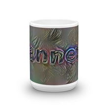 Load image into Gallery viewer, Jeannette Mug Dark Rainbow 15oz front view