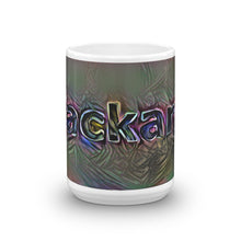 Load image into Gallery viewer, Zackary Mug Dark Rainbow 15oz front view