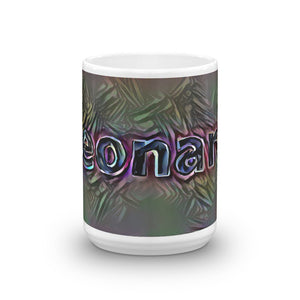 Leonard Mug Dark Rainbow 15oz front view