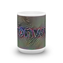Load image into Gallery viewer, Bronwyn Mug Dark Rainbow 15oz front view