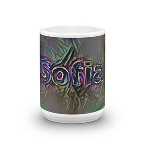 Sofia Mug Dark Rainbow 15oz front view
