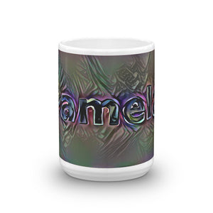 Pamela Mug Dark Rainbow 15oz front view