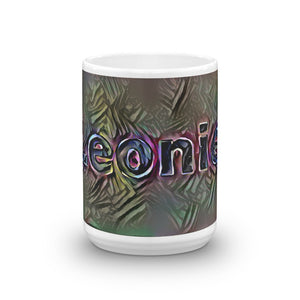 Leonie Mug Dark Rainbow 15oz front view