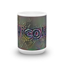 Load image into Gallery viewer, Nicola Mug Dark Rainbow 15oz front view