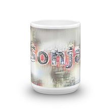 Load image into Gallery viewer, Sonja Mug Ink City Dream 15oz front view