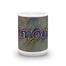 Load image into Gallery viewer, Simone Mug Dark Rainbow 15oz front view
