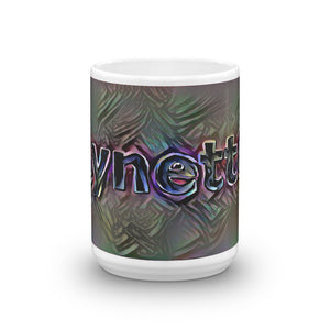 Lynette Mug Dark Rainbow 15oz front view