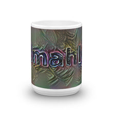 Load image into Gallery viewer, Amahle Mug Dark Rainbow 15oz front view