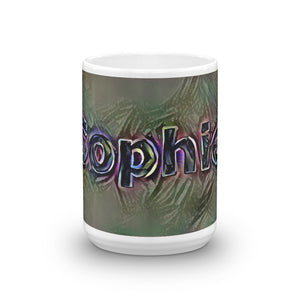 Sophie Mug Dark Rainbow 15oz front view