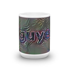 Load image into Gallery viewer, Nguyen Mug Dark Rainbow 15oz front view