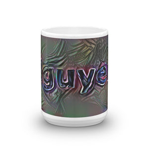 Nguyen Mug Dark Rainbow 15oz front view