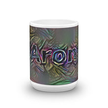 Load image into Gallery viewer, Aron Mug Dark Rainbow 15oz front view