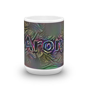 Aron Mug Dark Rainbow 15oz front view
