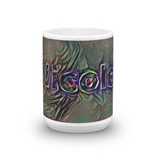 Load image into Gallery viewer, Nicole Mug Dark Rainbow 15oz front view