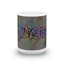 Load image into Gallery viewer, Felicity Mug Dark Rainbow 15oz front view