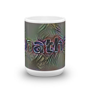 Jonathan Mug Dark Rainbow 15oz front view