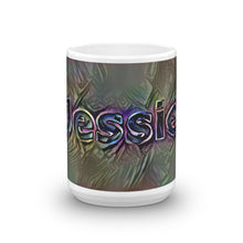Load image into Gallery viewer, Jessie Mug Dark Rainbow 15oz front view