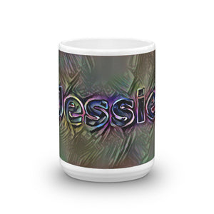 Jessie Mug Dark Rainbow 15oz front view