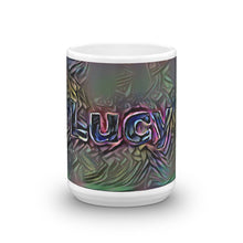 Load image into Gallery viewer, Lucy Mug Dark Rainbow 15oz front view