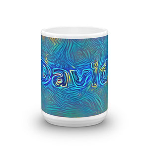 David Mug Night Surfing 15oz front view