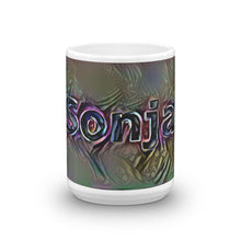 Load image into Gallery viewer, Sonja Mug Dark Rainbow 15oz front view