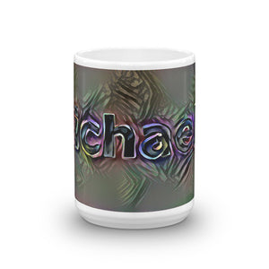 Michaela Mug Dark Rainbow 15oz front view