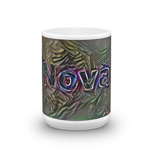 Nova Mug Dark Rainbow 15oz front view