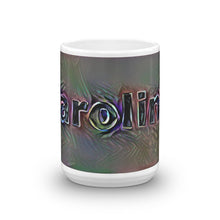 Load image into Gallery viewer, Caroline Mug Dark Rainbow 15oz front view