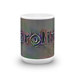 Caroline Mug Dark Rainbow 15oz front view