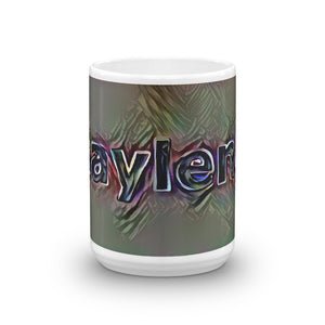 Gaylene Mug Dark Rainbow 15oz front view