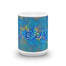 Load image into Gallery viewer, Abby Mug Night Surfing 15oz front view