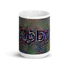 Load image into Gallery viewer, Abby Mug Dark Rainbow 15oz front view