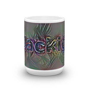 Jackie Mug Dark Rainbow 15oz front view